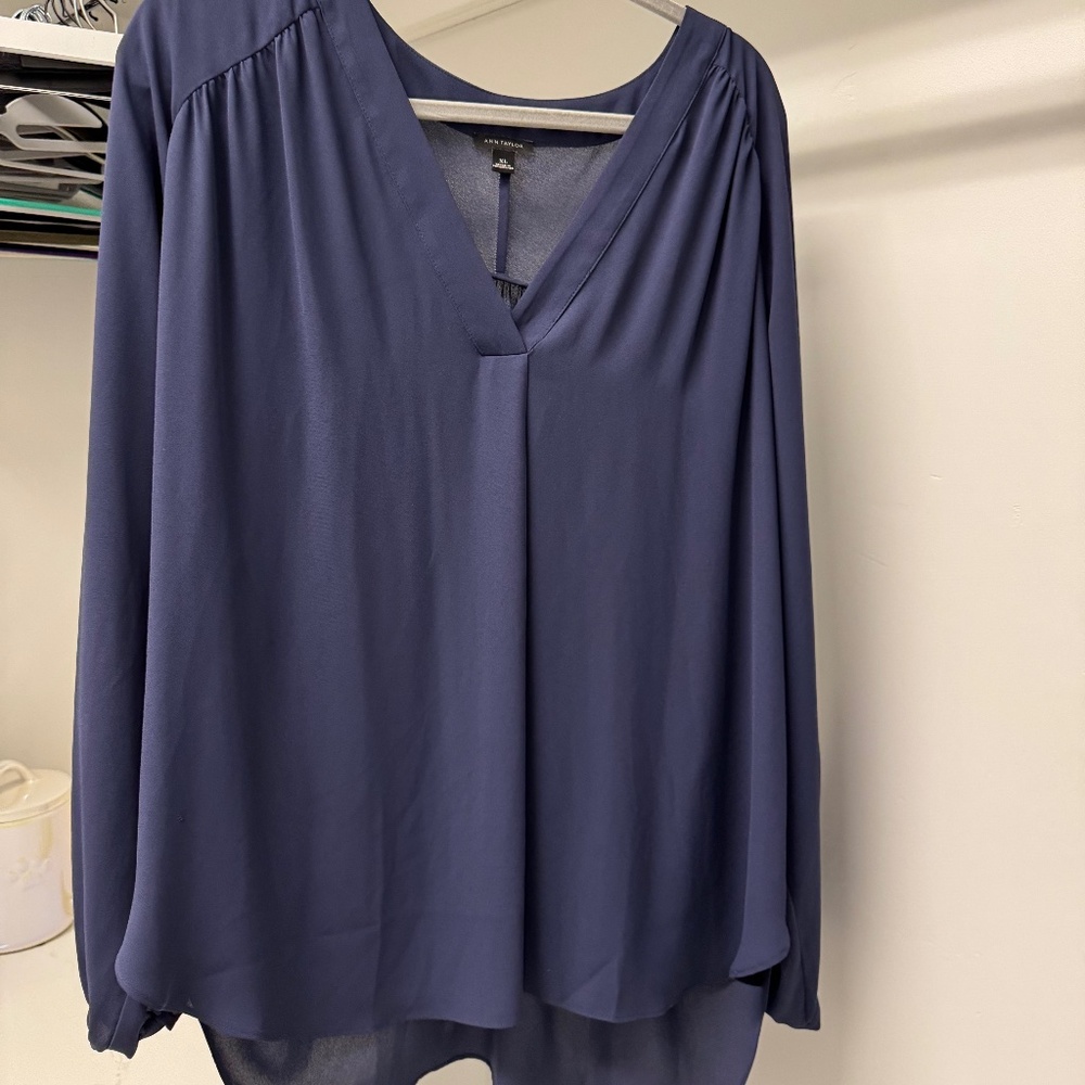 Ann Taylor Blue Blouse (worn once)